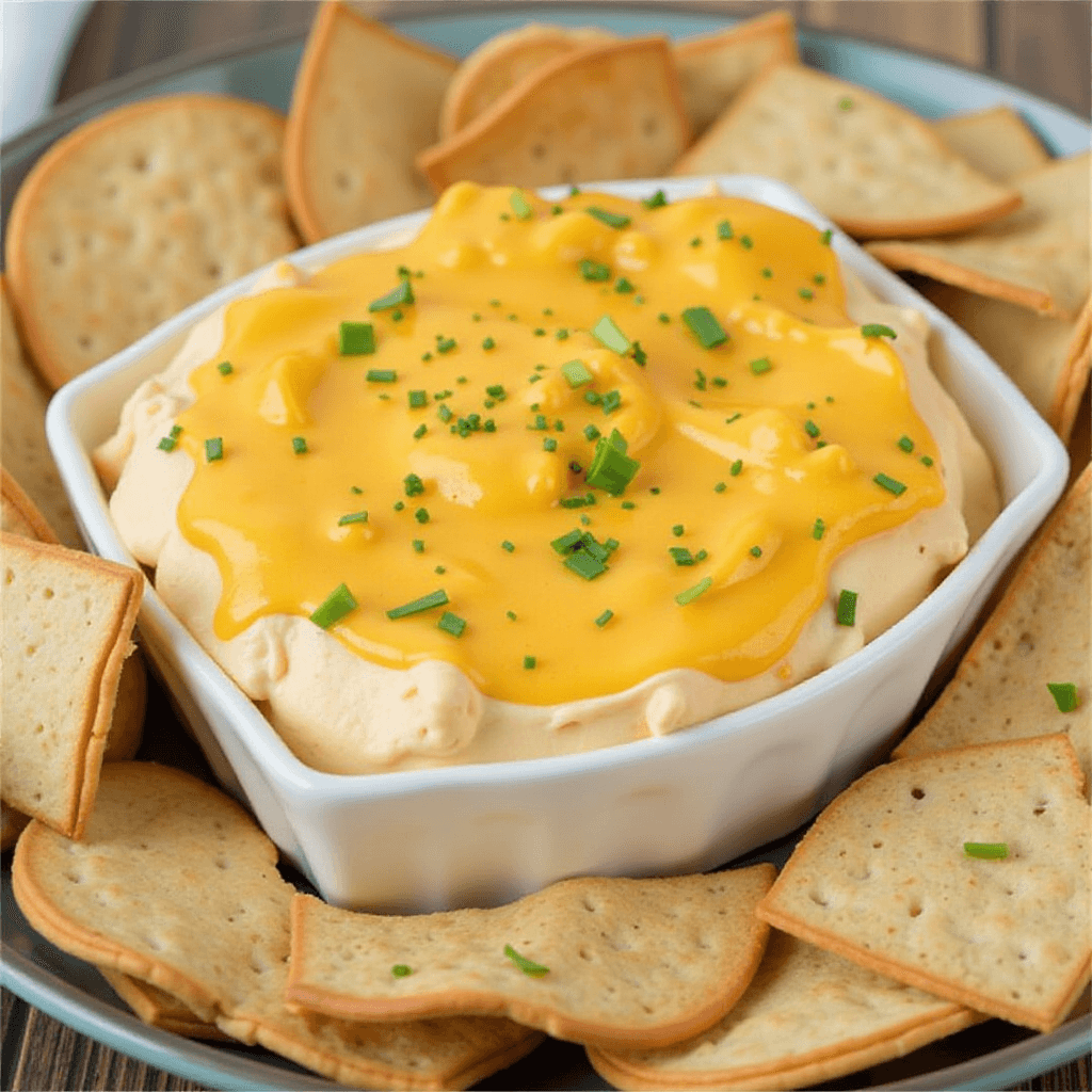 Healthy buffalo chicken dip served in a bowl with vegetables for dipping.