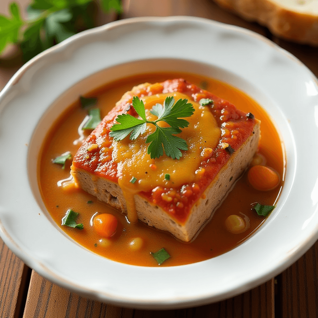 Meatloaf made with Lipton Onion Soup Mix, juicy and flavorful.